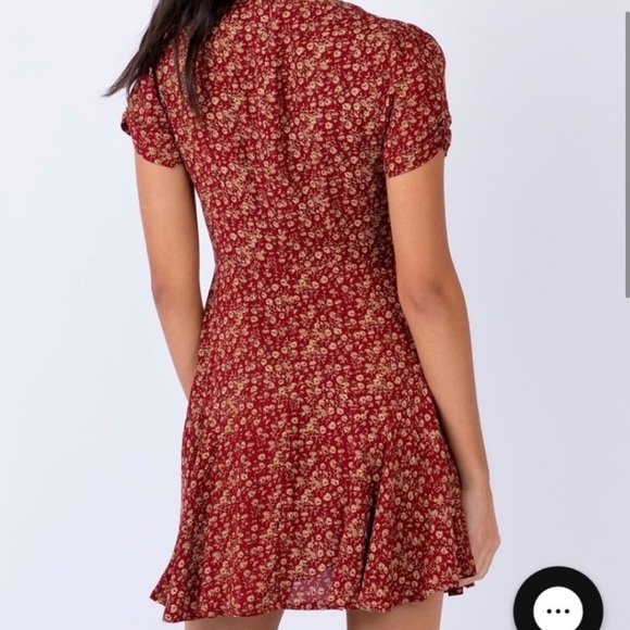 Princess Polly Red Gold Floral Dress - Picture 5 of 8